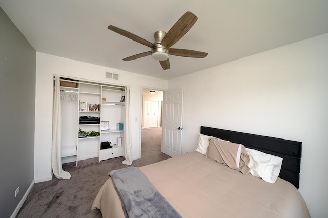610 N Red Deer Rd, Round Lake, IL 60073 - bedroom featuring carpet flooring and ceiling fan