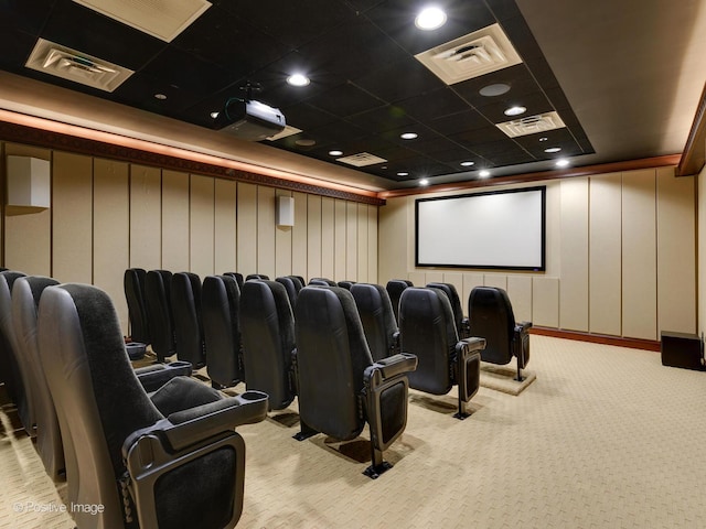 21 E Huron St Unit 1106, Chicago, IL 60611 - carpeted home theater featuring a paneled ceiling