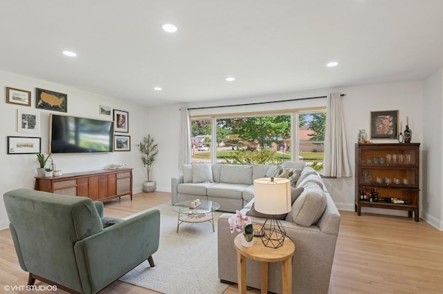 1 E Milburn Ave, Mount Prospect, IL 60056 - living room with light wood-style floors and recessed lighting
