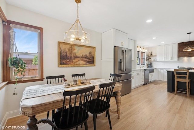 1 E Milburn Ave, Mount Prospect, IL 60056 - dining area with plenty of natural light, light wood-style floors, and recessed lighting