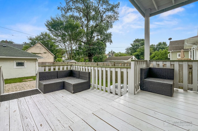 619 N 4th Ave, Maywood, IL 60153 - wooden deck with outdoor lounge area