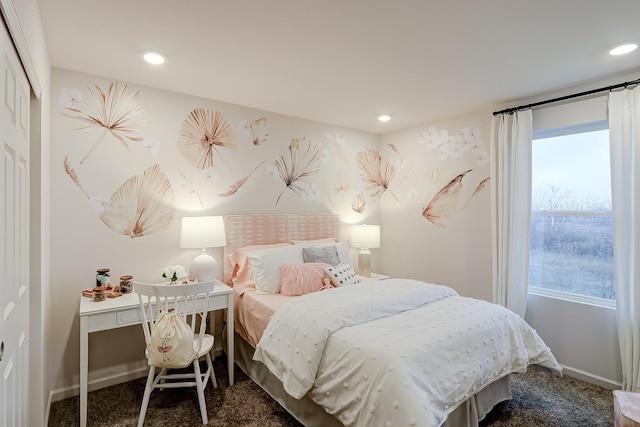 458 Bower Ln, Oswego, IL 60543 - bedroom featuring carpet and recessed lighting