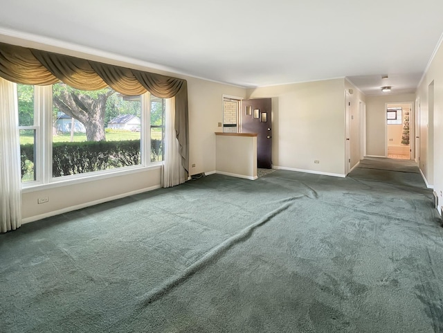 17225 Laflin Ave, East Hazel Crest, IL 60429 - unfurnished living room with carpet floors and baseboards