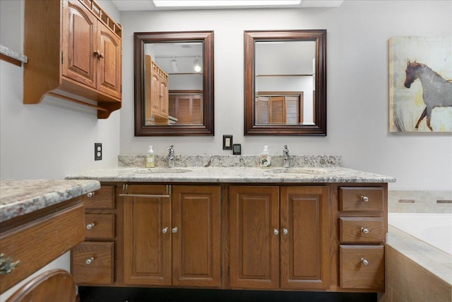 25316 E 1100 N Rd, Downs, IL 61736 - full bath with double vanity and a tub to relax in