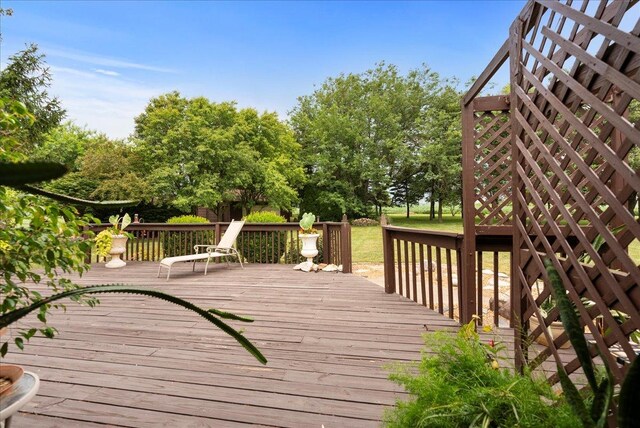 25316 E 1100 N Rd, Downs, IL 61736 - wooden terrace featuring stairway