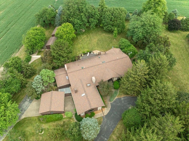25316 E 1100 N Rd, Downs, IL 61736 - aerial view of property and surrounding area