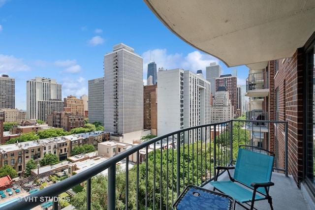 1250 N Dearborn St Unit 11C, Chicago, IL 60610 - balcony featuring a skyline view