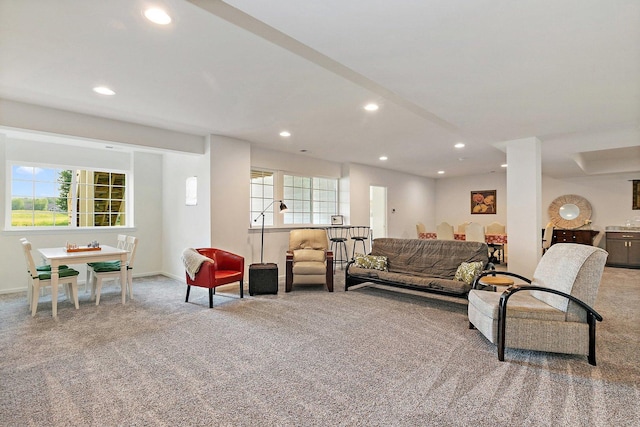 4100 Coyote Lakes Cir, Lake In The Hills, IL 60156 - living room featuring carpet floors and recessed lighting
