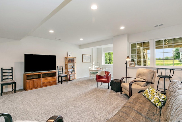 4100 Coyote Lakes Cir, Lake In The Hills, IL 60156 - carpeted living area with recessed lighting and baseboards