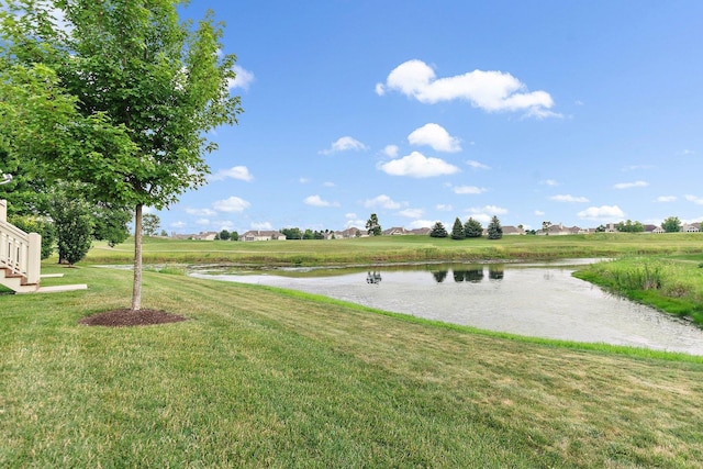 4100 Coyote Lakes Cir, Lake In The Hills, IL 60156 - view of green lawn with a water view