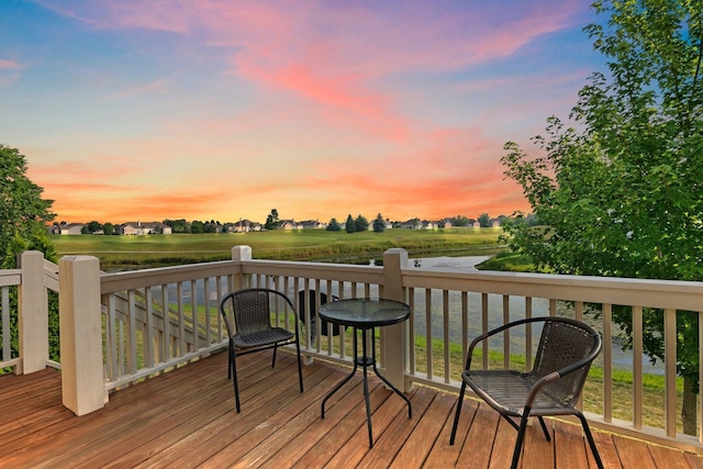 4100 Coyote Lakes Cir, Lake In The Hills, IL 60156 - wooden deck with a water view