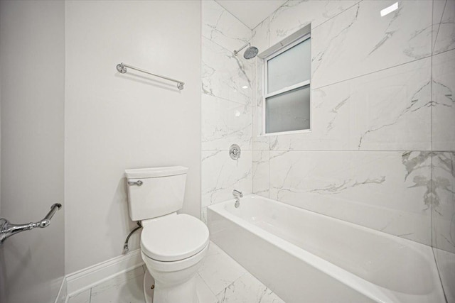 10188 S Winston Ave, Chicago, IL 60643 - bathroom featuring marble look tiles and shower / bathtub combination