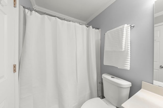 931 Mesa Dr, Elgin, IL 60123 - bathroom with ornamental molding and vanity