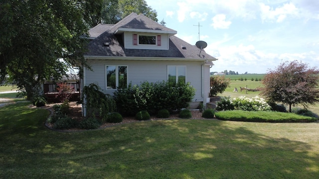 1533 E 1400 N Rd, Crescent City, IL 60928 - rear view of property featuring a yard and a deck