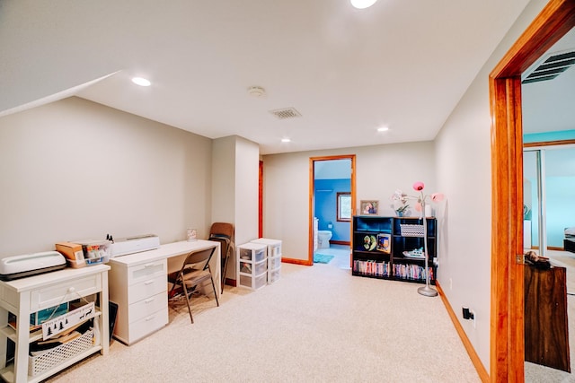 1533 E 1400 N Rd, Crescent City, IL 60928 - carpeted office featuring recessed lighting and baseboards