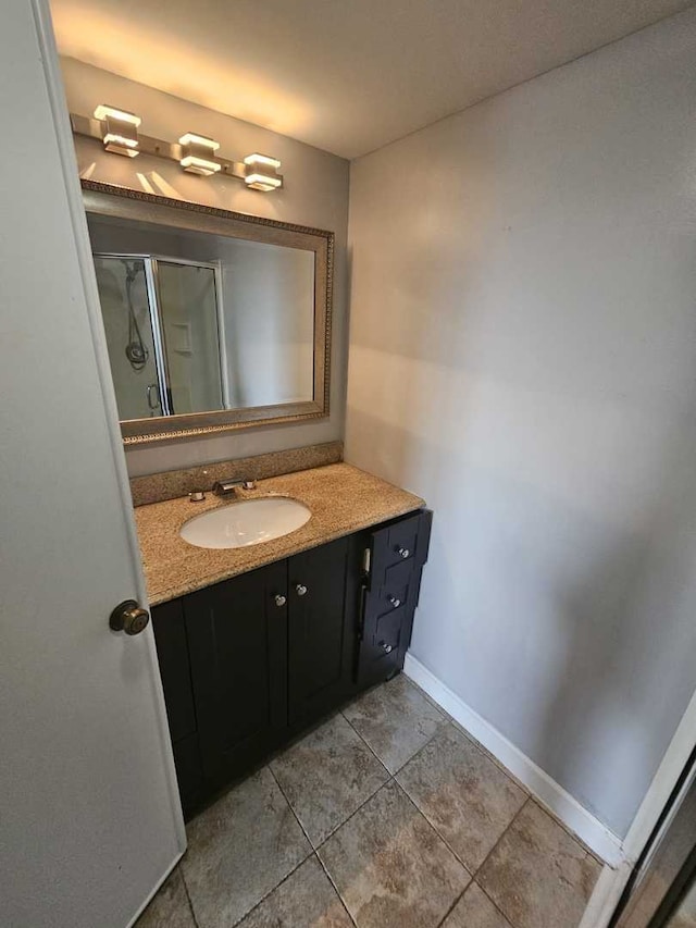1100 E Randville Dr Unit 304, Palatine, IL 60074 - full bath with vanity, tile patterned flooring, and a stall shower