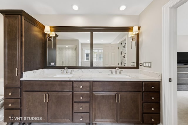 128 W Windsor Ave, Lombard, IL 60148 - bathroom featuring double vanity