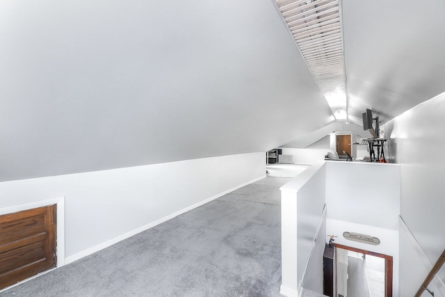 296 N Addison Ave, Elmhurst, IL 60126 - corridor featuring lofted ceiling, carpet, and an upstairs landing