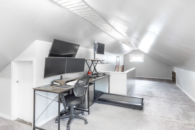 296 N Addison Ave, Elmhurst, IL 60126 - home office with carpet and vaulted ceiling