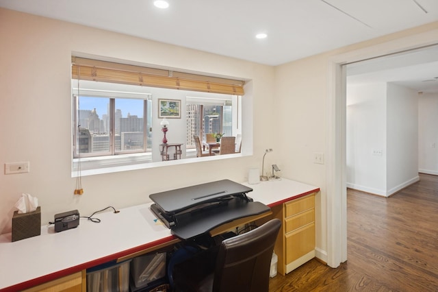 161 E Chicago Ave Unit 29De, Chicago, IL 60611 - office featuring recessed lighting and dark wood-style flooring