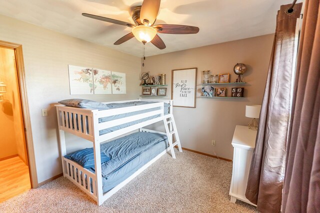 2030 Southfield Ln, Byron, IL 61010 - bedroom with carpet flooring and a ceiling fan