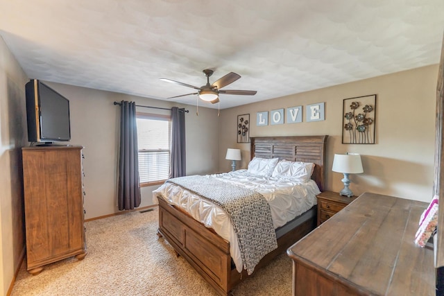2030 Southfield Ln, Byron, IL 61010 - bedroom featuring light carpet and a ceiling fan