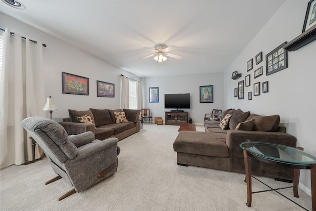 1616 Sutton Pl, Bolingbrook, IL 60490 - carpeted living room with ceiling fan