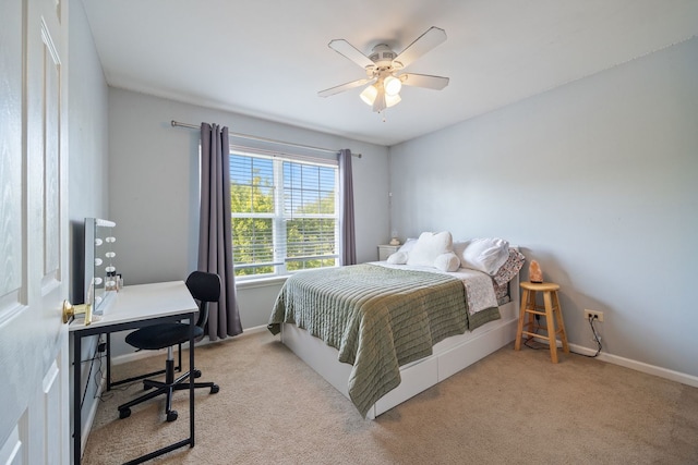 1616 Sutton Pl, Bolingbrook, IL 60490 - carpeted bedroom featuring an office area and ceiling fan