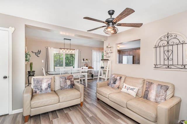 9049 Barberry Ln, Hickory Hills, IL 60457 - living area featuring ceiling fan and wood finished floors