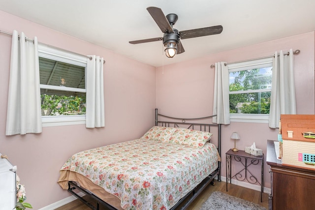 9049 Barberry Ln, Hickory Hills, IL 60457 - bedroom with wood finished floors and a ceiling fan