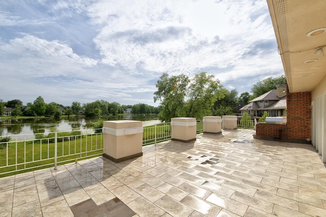 8170 Lake Ridge Dr, Burr Ridge, IL 60527 - view of patio / terrace featuring a water view