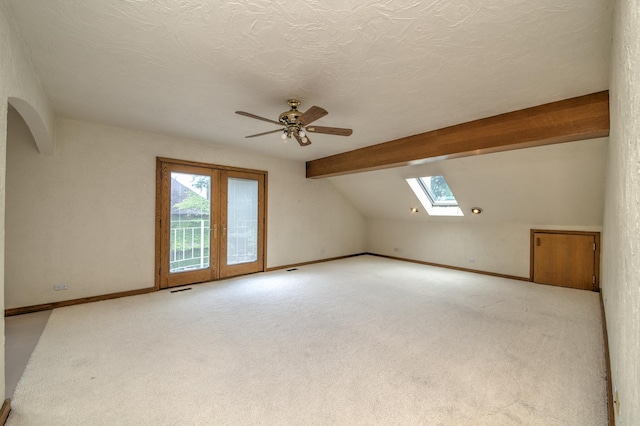 8170 Lake Ridge Dr, Burr Ridge, IL 60527 - bonus room with a skylight, healthy amount of natural light, carpet floors, and a textured ceiling