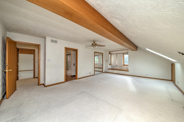 8170 Lake Ridge Dr, Burr Ridge, IL 60527 - bonus room featuring a textured ceiling, light colored carpet, and a ceiling fan