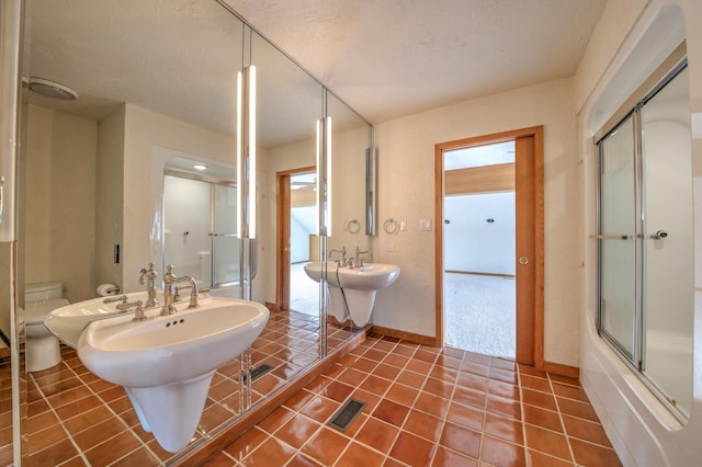 8170 Lake Ridge Dr, Burr Ridge, IL 60527 - bathroom featuring a shower with shower door and tile patterned flooring