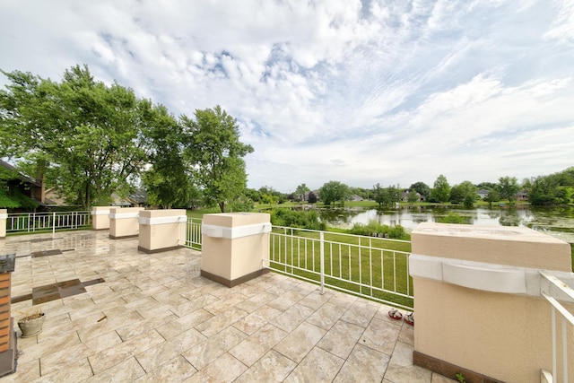 8170 Lake Ridge Dr, Burr Ridge, IL 60527 - view of patio / terrace featuring a water view