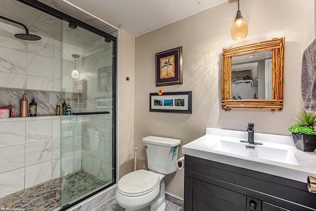 6414 180th St, Tinley Park, IL 60477 - bathroom with vanity and a shower stall
