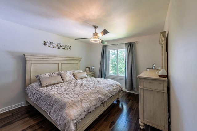 484 Valleyview Dr, Bartlett, IL 60103 - bedroom with dark wood-style floors and ceiling fan