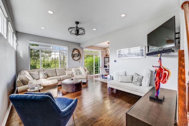 18422 Century Ct, Tinley Park, IL 60477 - living area featuring recessed lighting and wood finished floors