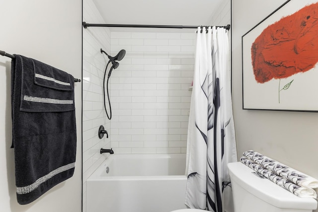 18422 Century Ct, Tinley Park, IL 60477 - bathroom featuring shower / bath combo with shower curtain and toilet