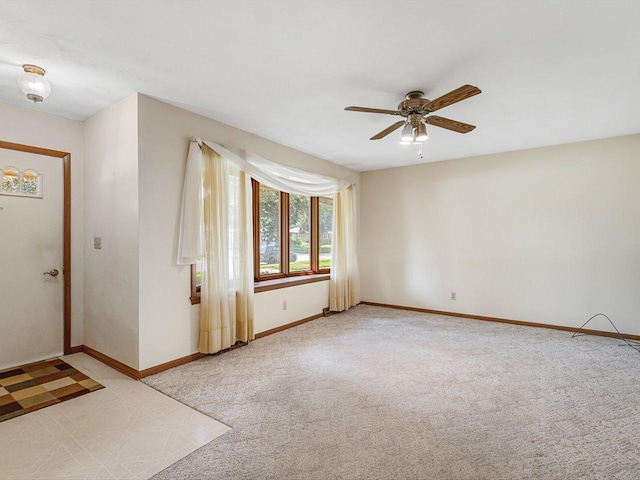 409 Lynne Ln, Belvidere, IL 61008 - empty room with ceiling fan and light carpet