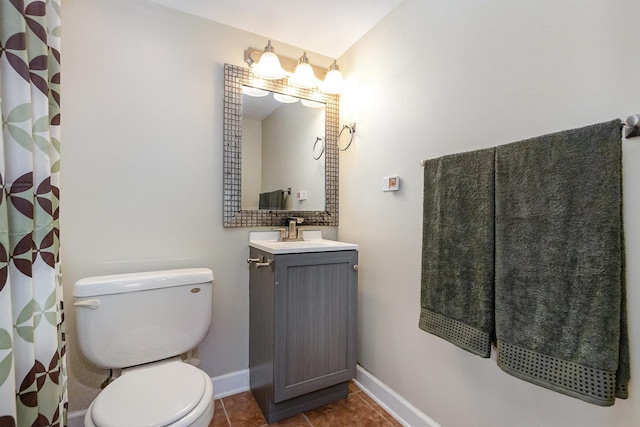 1617 Fieldstone Dr S Unit 13-1, Shorewood, IL 60404 - full bath with vanity, tile patterned flooring, and a shower with shower curtain