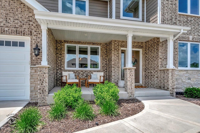 23008 Anna Ln, Frankfort, IL 60423 - doorway to property featuring covered porch and brick siding