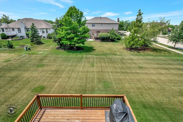23008 Anna Ln, Frankfort, IL 60423 - view of green lawn featuring a wooden deck