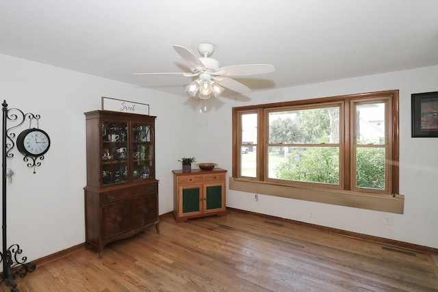 511 Crystal Ave, South Elgin, IL 60177 - spare room with ceiling fan and wood finished floors