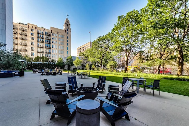 500 W Superior St Unit 1804, Chicago, IL 60654 - view of patio with a fire pit