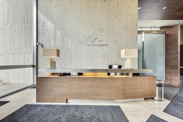 500 W Superior St Unit 1804, Chicago, IL 60654 - reception area with a towering ceiling and recessed lighting