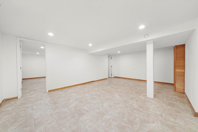 3545 W 62nd Pl, Chicago, IL 60629 - finished basement featuring recessed lighting and light floors