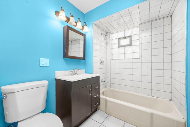 3545 W 62nd Pl, Chicago, IL 60629 - bathroom featuring vanity, tile patterned flooring, and shower / bath combination