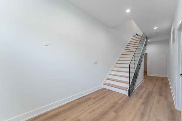 4210 W 5th Ave, Chicago, IL 60624 - stairway featuring wood finished floors and recessed lighting