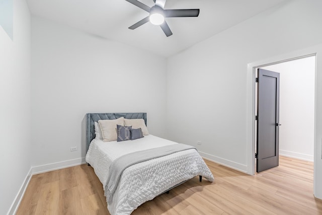 4210 W 5th Ave, Chicago, IL 60624 - bedroom with light wood-style floors and ceiling fan